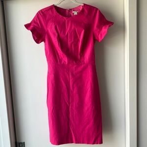 J. Crew hot pink shift dress